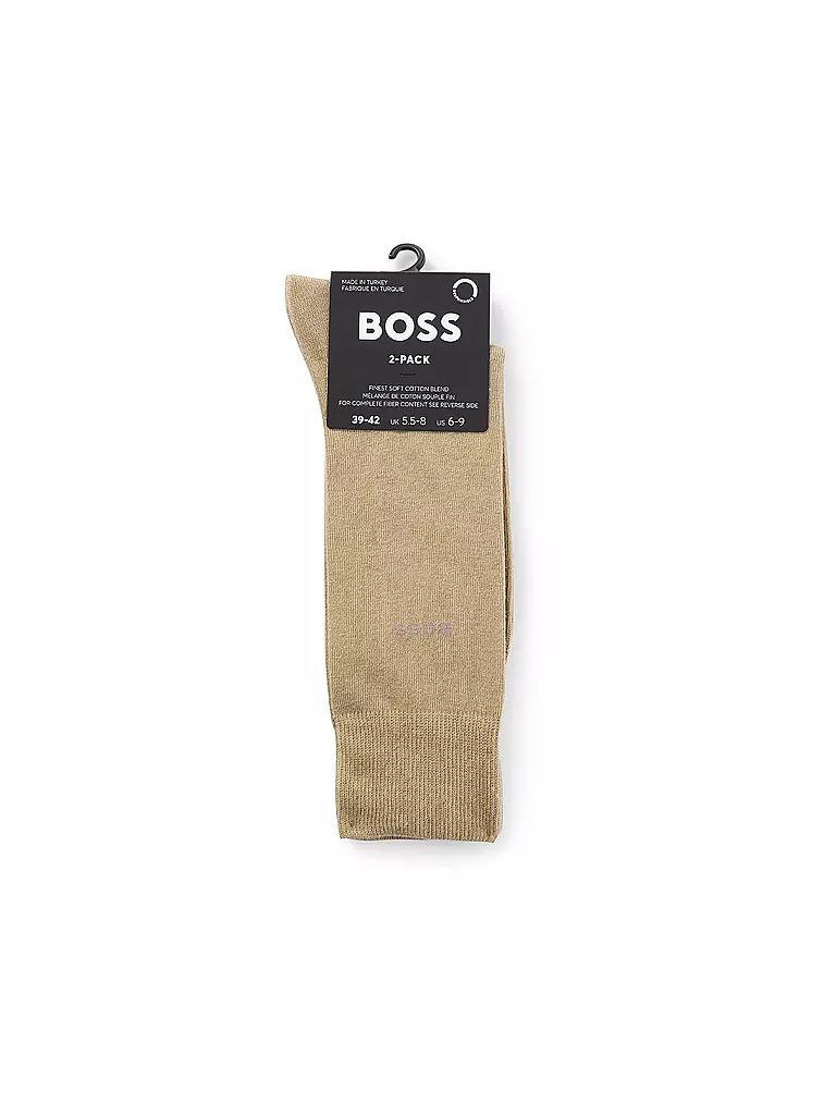 BOSS | Socken 2er Pkg. medium beige | dunkelblau