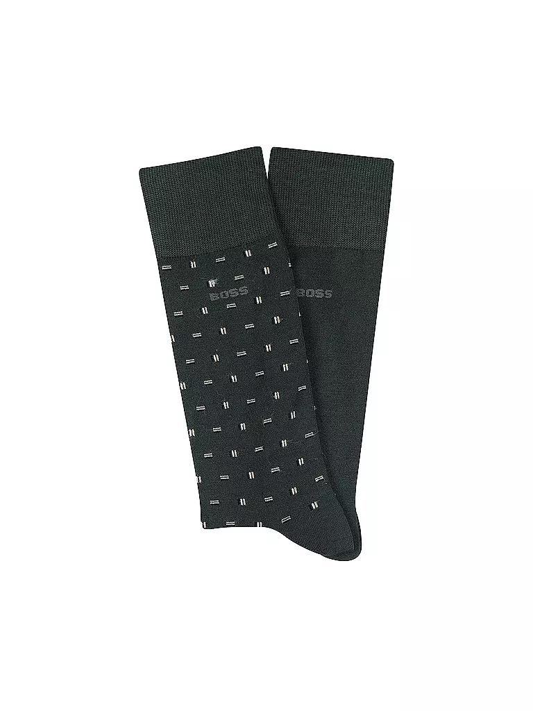 BOSS | Socken 2er Pkg. open green | dunkelgrün