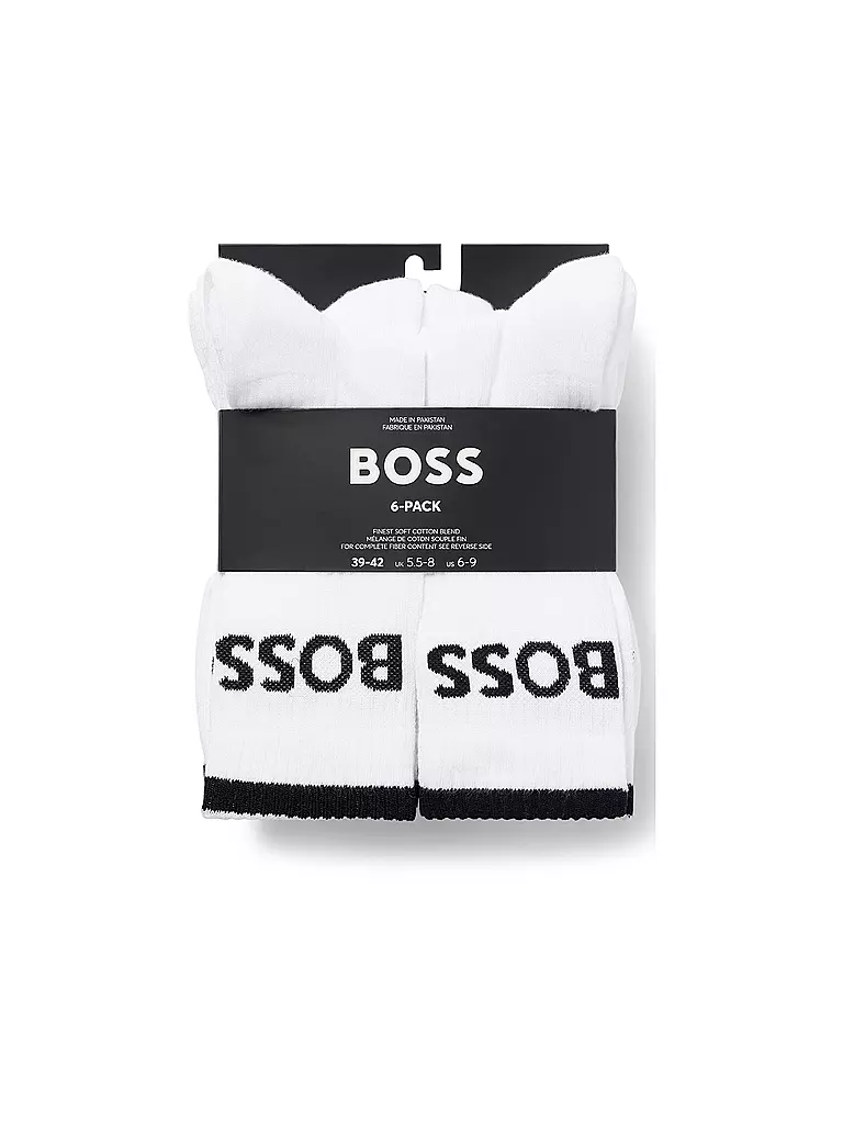 BOSS | Socken 6er Pkg. white | schwarz