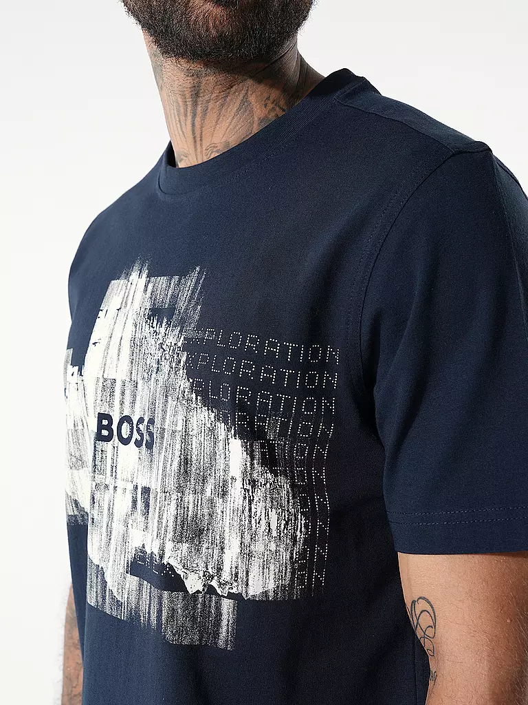 BOSS | T-Shirt TE_ALIEN | blau