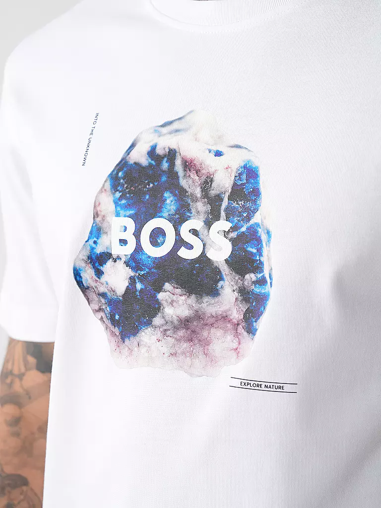 BOSS | T-Shirt TE_MOON  | weiss