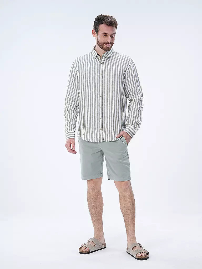 BRAX | Leinenhemd Modern Fit DIRK S | grau