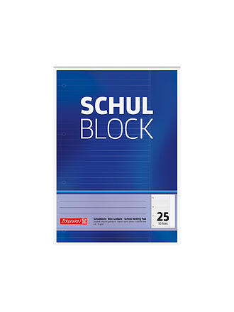 BRUNNEN VERLAG | Schulblock A4 - 50 Blatt liniert mit Rand