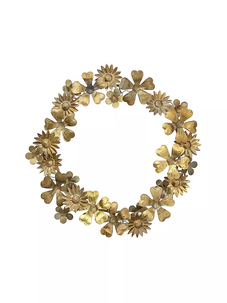 BUNGALOW | Blumenkranz Small 26,5cm Gold | gold