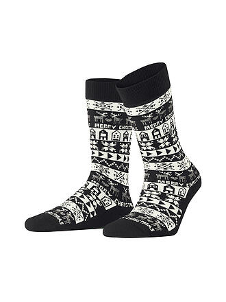 BURLINGTON | Damen Socken MERRY CHRISTMAS 36-41 black