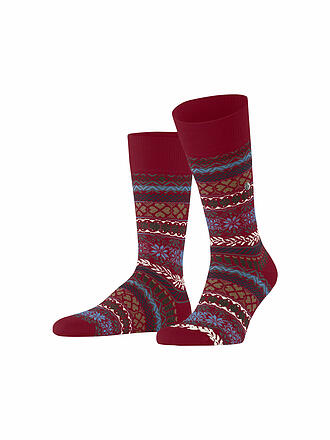 BURLINGTON | Herren Socken COUNTRY FAIR ISLE 40-46 cranberry