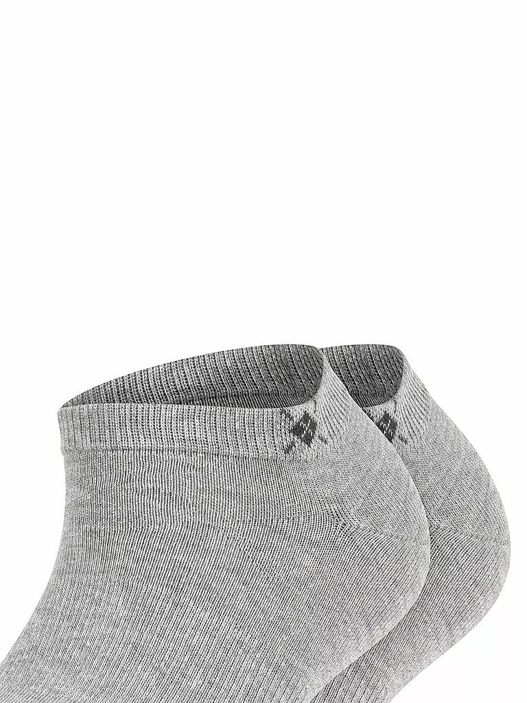 BURLINGTON | Damen Sneaker-Socken 2er Pkg. EVERYDAY 36-41 light grey | hellgrau