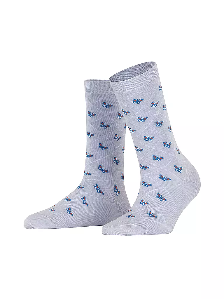 BURLINGTON | Damen Socken BUTTERFLIES 36-41 cosmic sky | lila