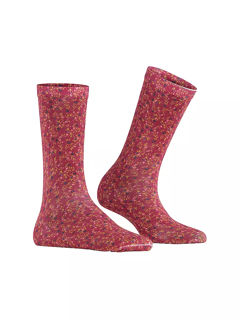 BURLINGTON | Damen Socken DITSY FLORAL PRINT 36-41 wine | rot