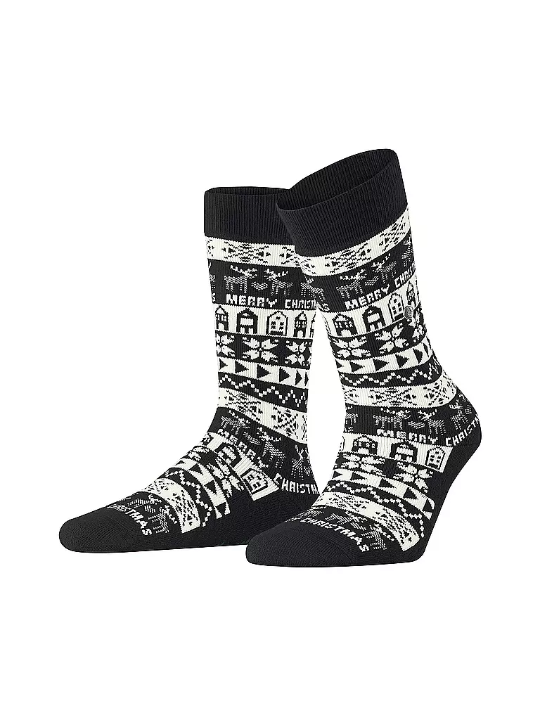 BURLINGTON | Damen Socken MERRY CHRISTMAS 36-41 black | schwarz