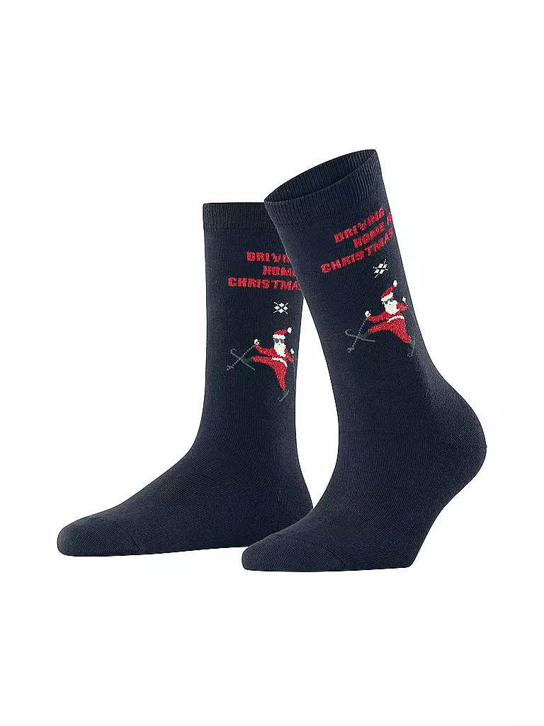 BURLINGTON | Damen Socken SKIING SANTA 36-41 marine | dunkelblau