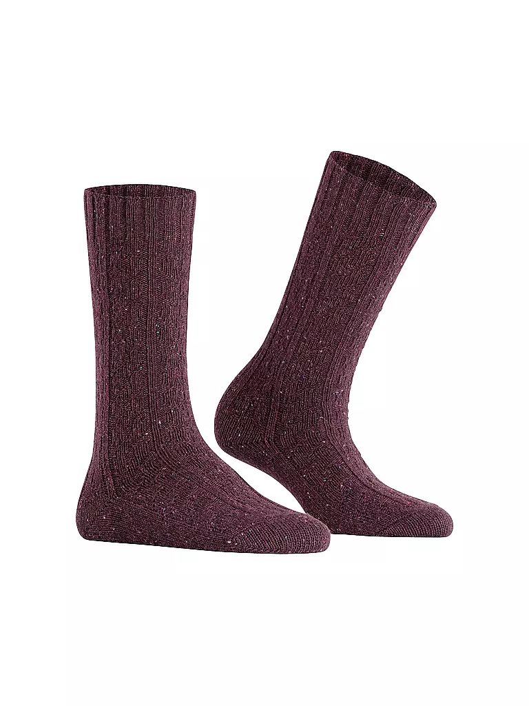 BURLINGTON | Damen Socken TWEED TALES 36-41carbon merlot | dunkelrot