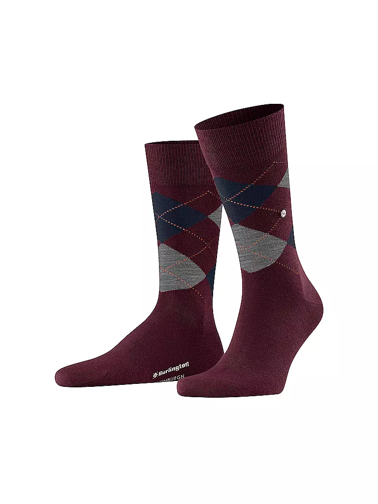 BURLINGTON | Herren Socken EDINBURGH 40-46 claret | dunkelblau