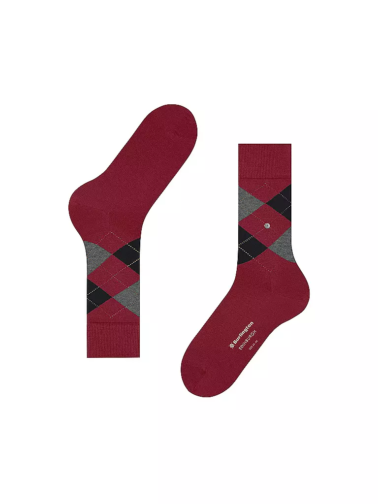 BURLINGTON | Herren Socken EDINBURGH 40-46 cranberry | dunkelrot