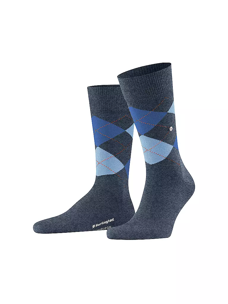 BURLINGTON | Herren Socken EDINBURGH 40-46 dark blue mel | dunkelrot