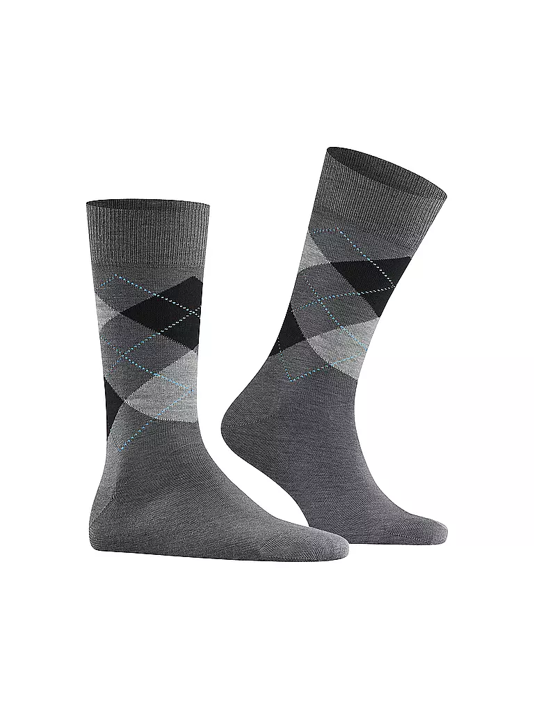 BURLINGTON | Herren Socken EDINBURGH asphalt mel | grau