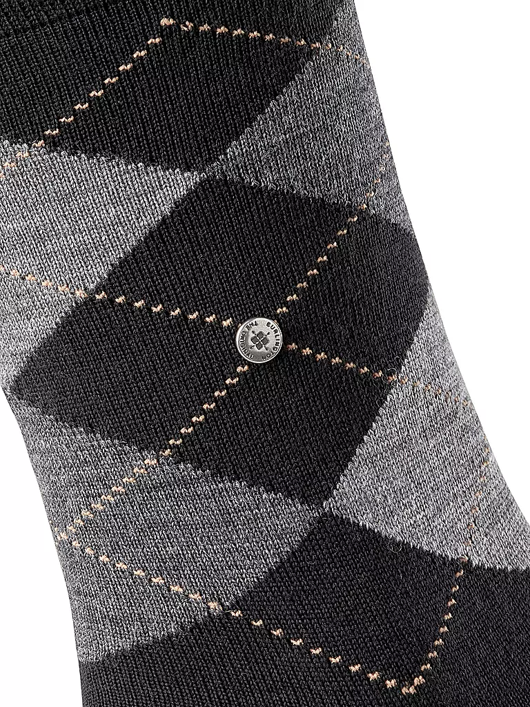 BURLINGTON | Herren Socken EDINBURGH black | schwarz