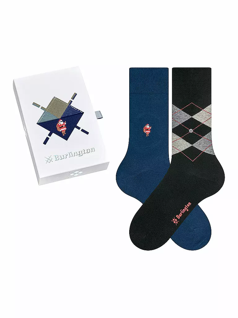 BURLINGTON | Herren Socken Geschenkebox EVERYDAY X-MAS 40-46 sortiment | blau