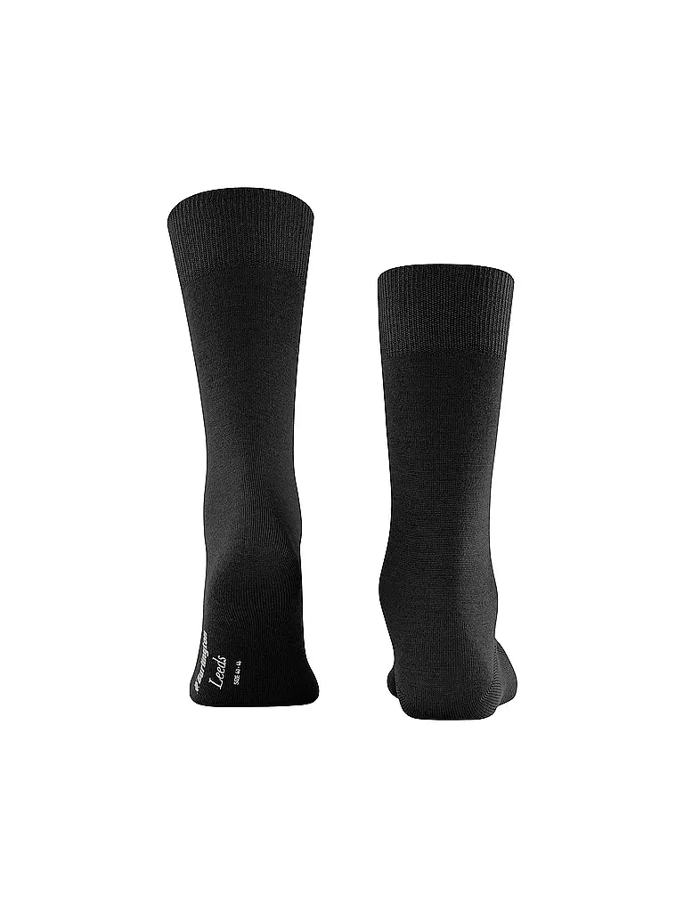 BURLINGTON | Herren Socken LEEDS black | schwarz