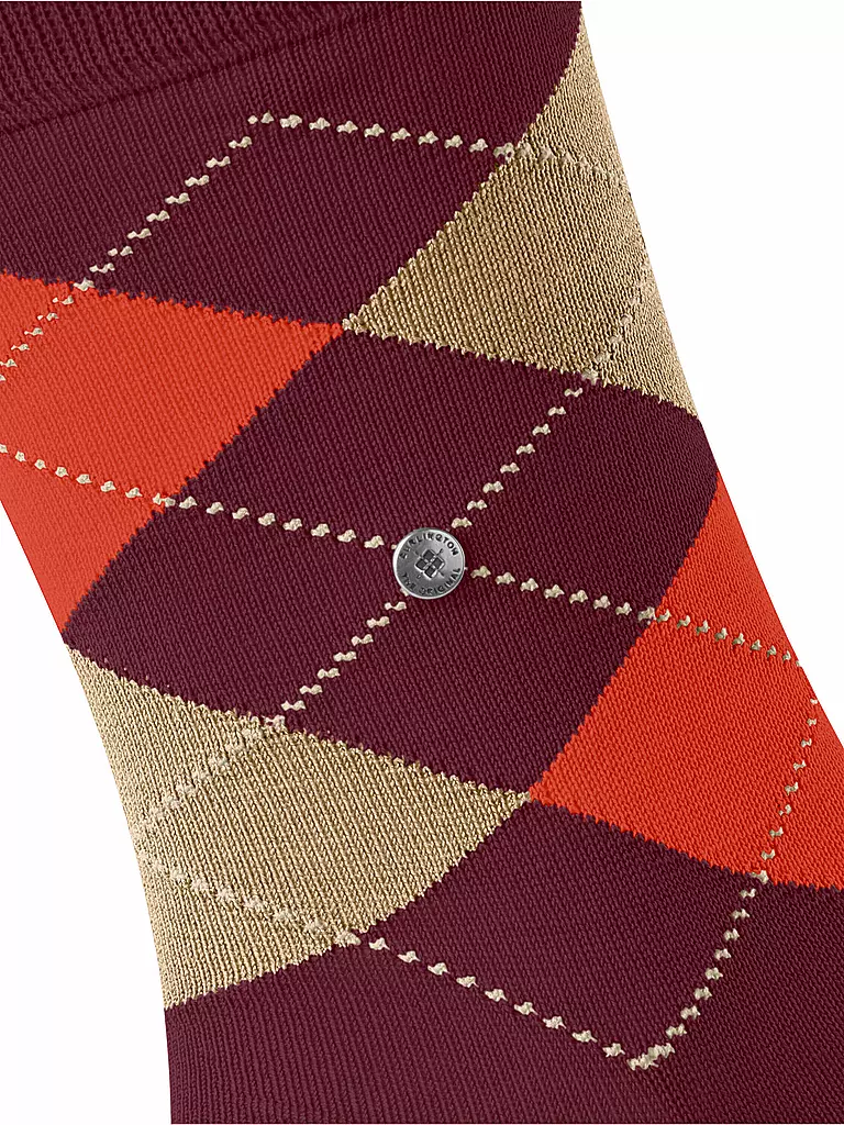 BURLINGTON | Herren Socken MANCHESTER burgund | camel