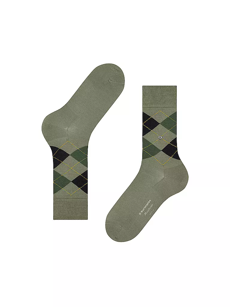 BURLINGTON | Herren Socken MANCHESTER leaf | grün