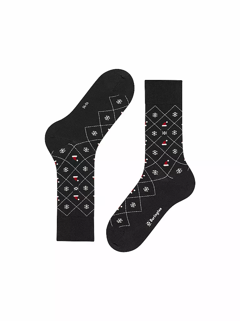 BURLINGTON | Herren Socken X-MAS ARGYLE 40-46 black | schwarz