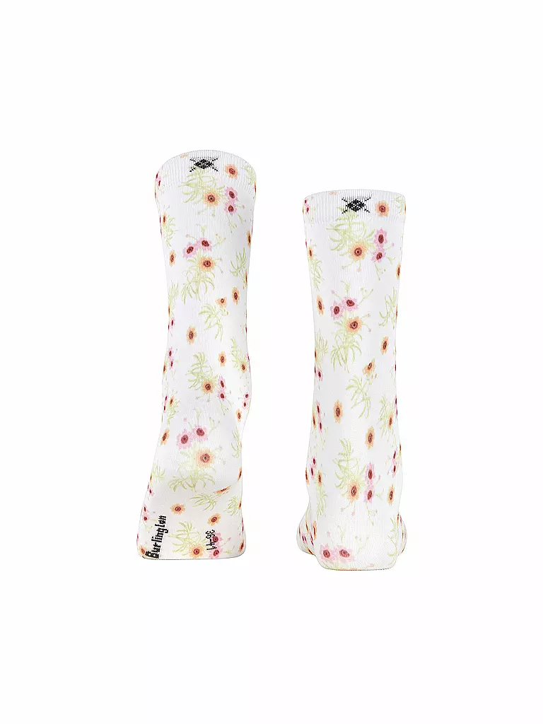 BURLINGTON | Socken FLORAL ROMANCE 36-41 white | hellgrün