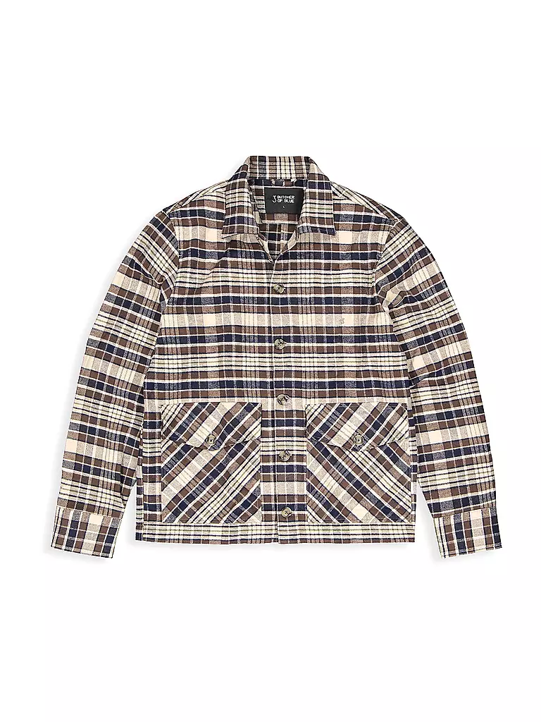 BUTCHER OF BLUE | Overshirt FOLSUM BROWN CHECK | braun