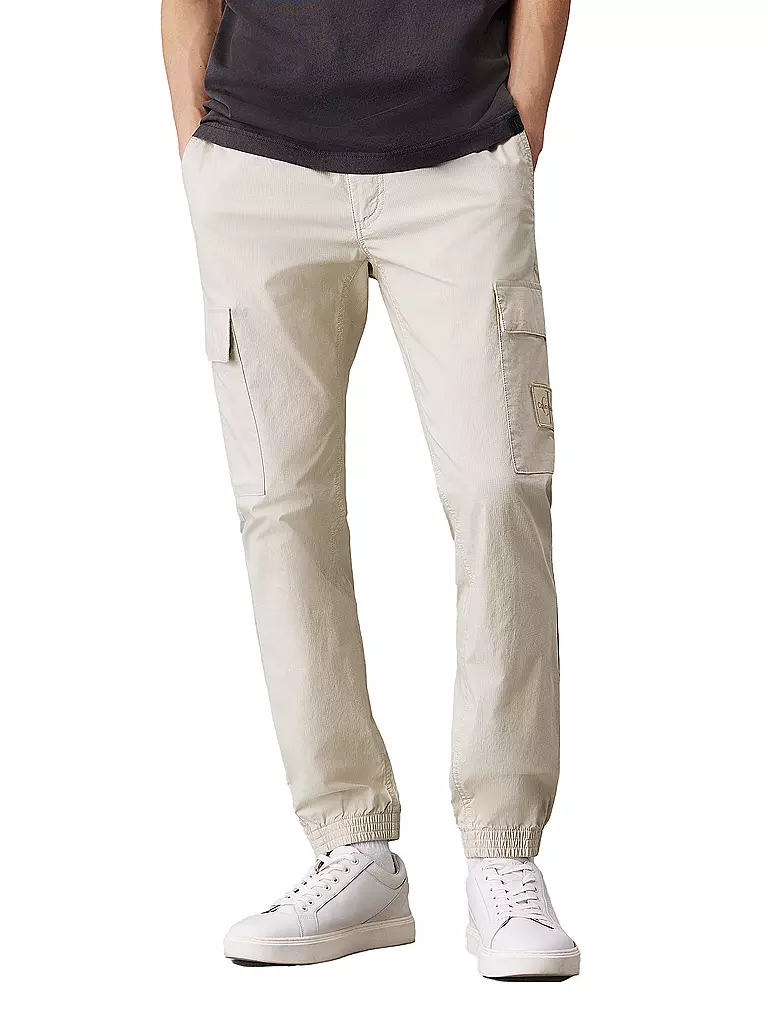 CALVIN KLEIN JEANS | Cargohose Skinny Fit | creme