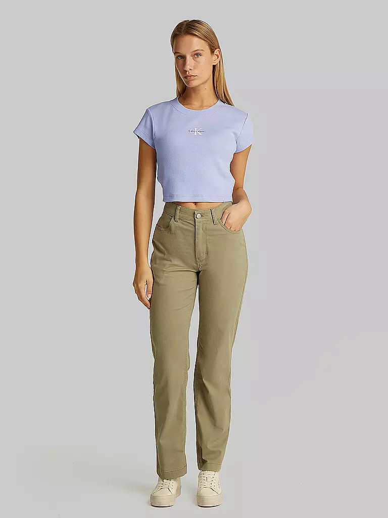 CALVIN KLEIN JEANS | T-Shirt Cropped Fit  | lila