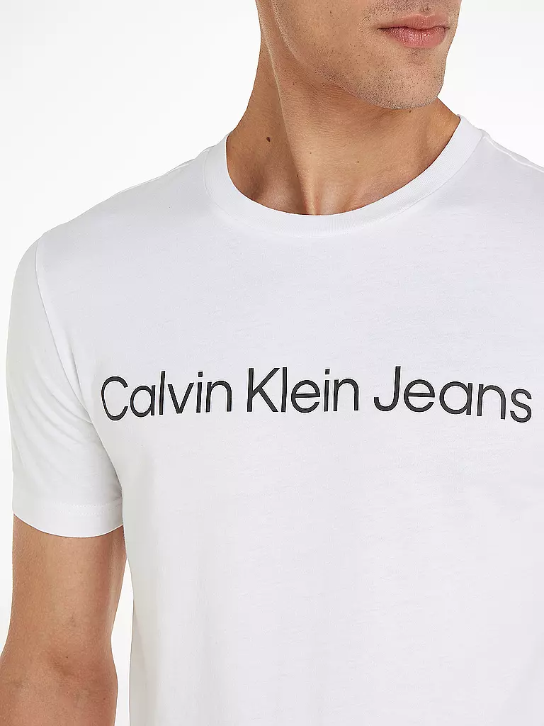 CALVIN KLEIN JEANS | T-Shirt Slim Fit CORE INSTITUTIONAL | weiss