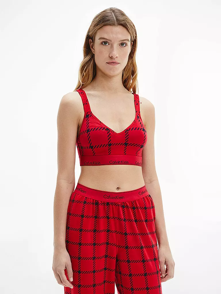 CALVIN KLEIN | Bralette Set mit Slip Lift Mens Window Rustic Red | rot