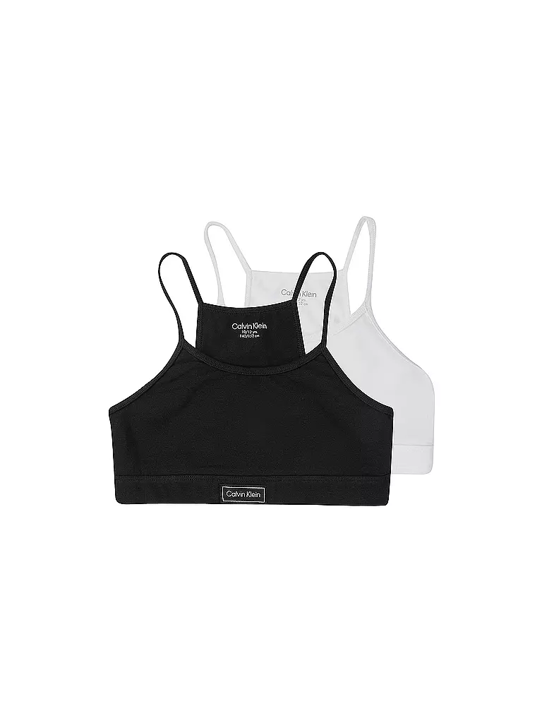 CALVIN KLEIN | Mädchen Bralette 2er Pkg black  | schwarz