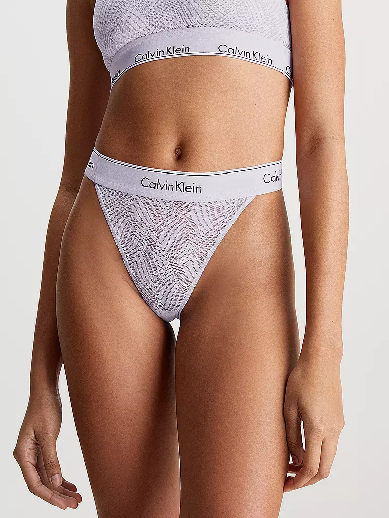 CALVIN KLEIN | String purple | weiss