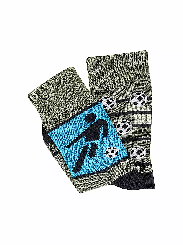 CAMANO | Jungen Socken 2er Pkg Fussball olive green | olive