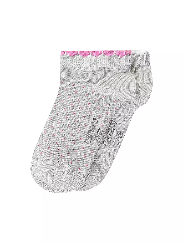 CAMANO | Mädchen Socken 2er Pkg fog melange | hellgrau