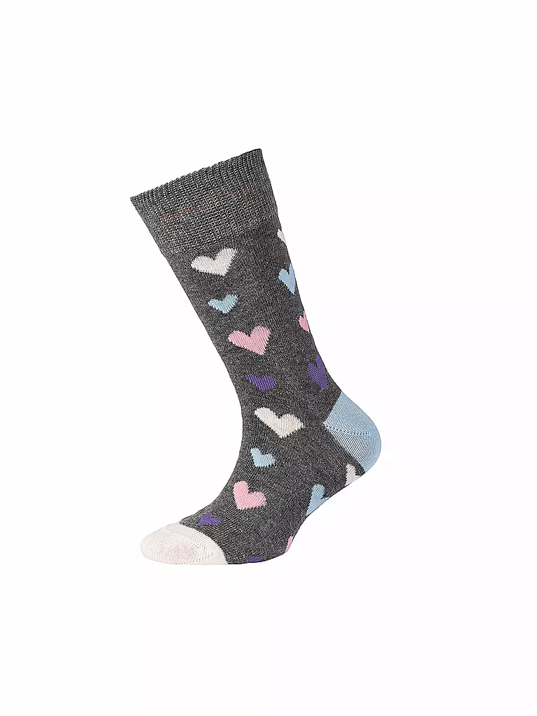 CAMANO | Mädchen Socken 2er Pkg. Dark Grey Melange | hellgrau