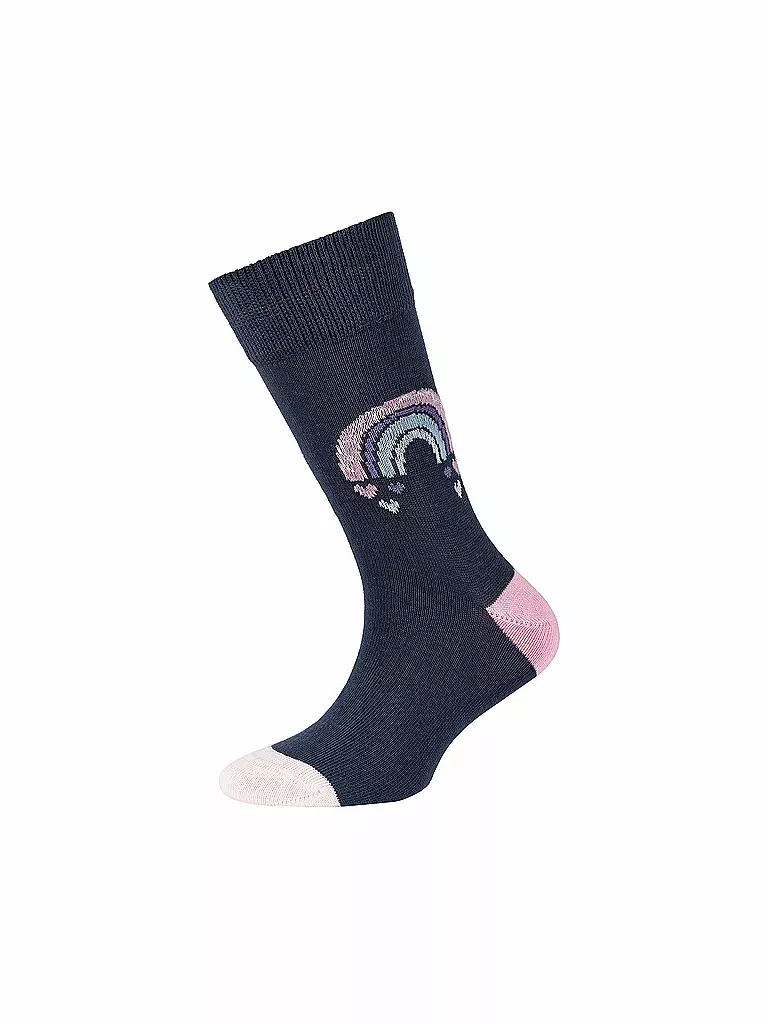 CAMANO | Mädchen Socken 2er Pkg. Dark Grey Melange | hellgrau