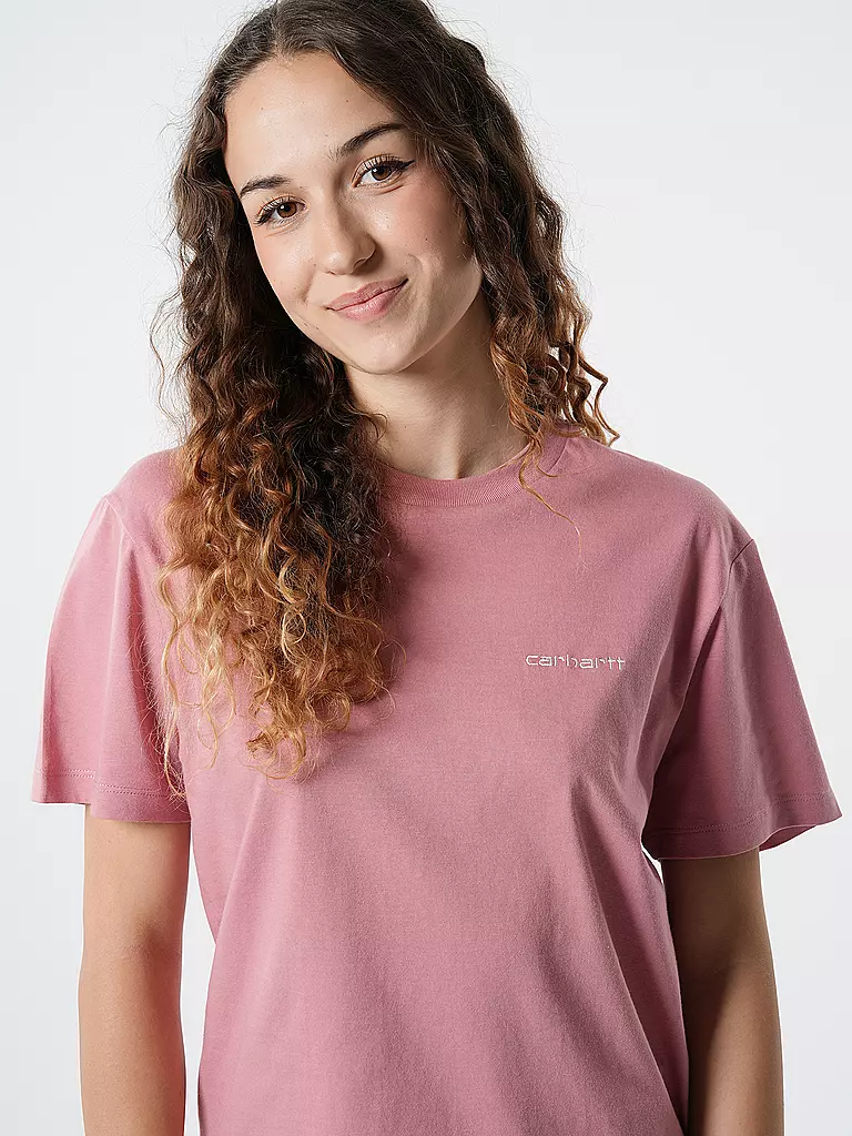 CARHARTT WIP | T-Shirt SCRIPT EMBROIDERY | rosa