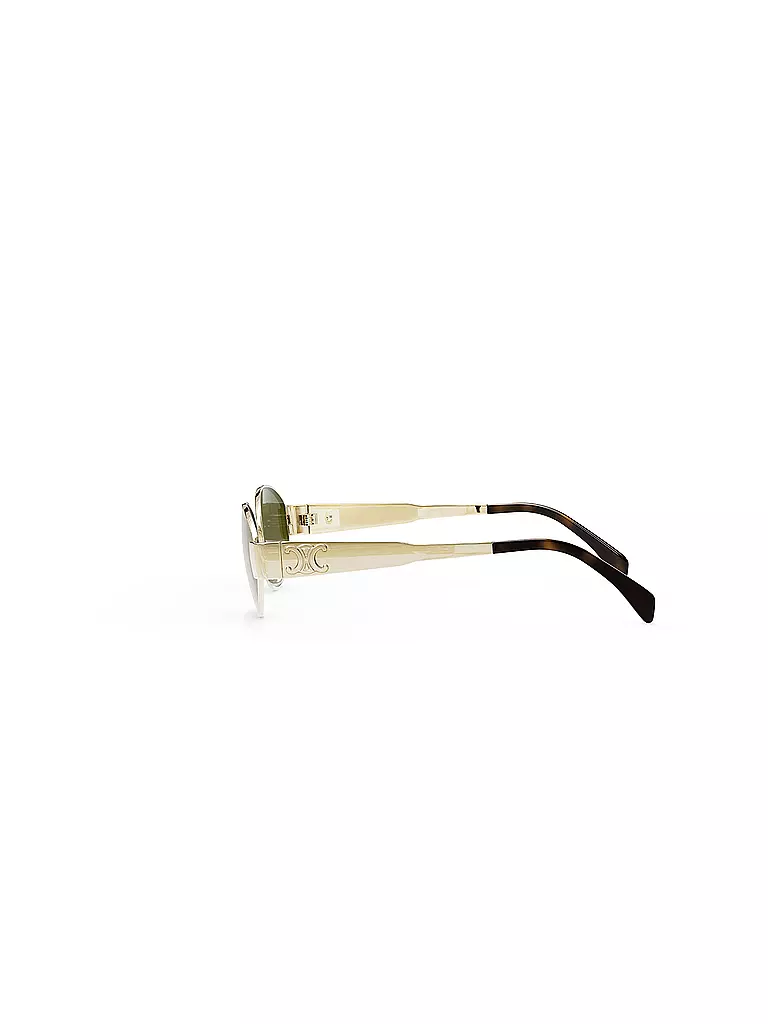 CELINE | Metal Triomphe goldene ovale Sonnenbrille | silber