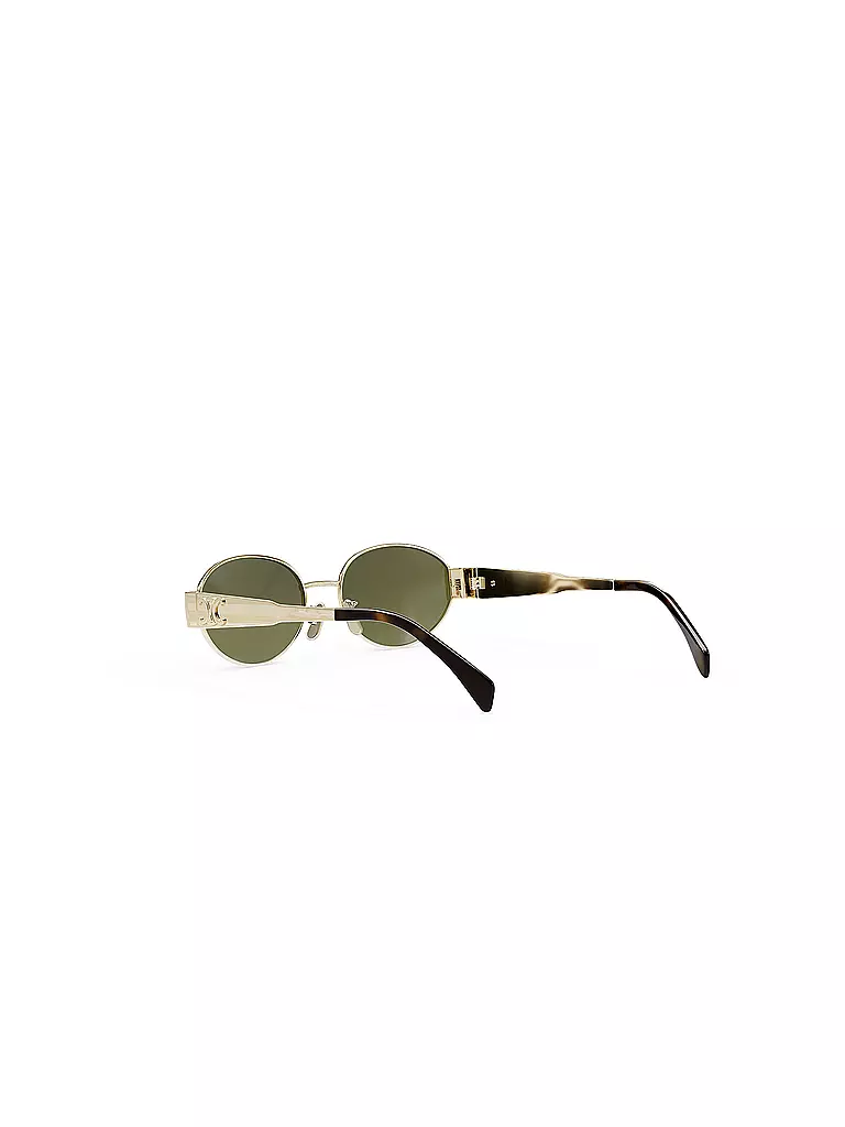 CELINE | Metal Triomphe goldene ovale Sonnenbrille | silber