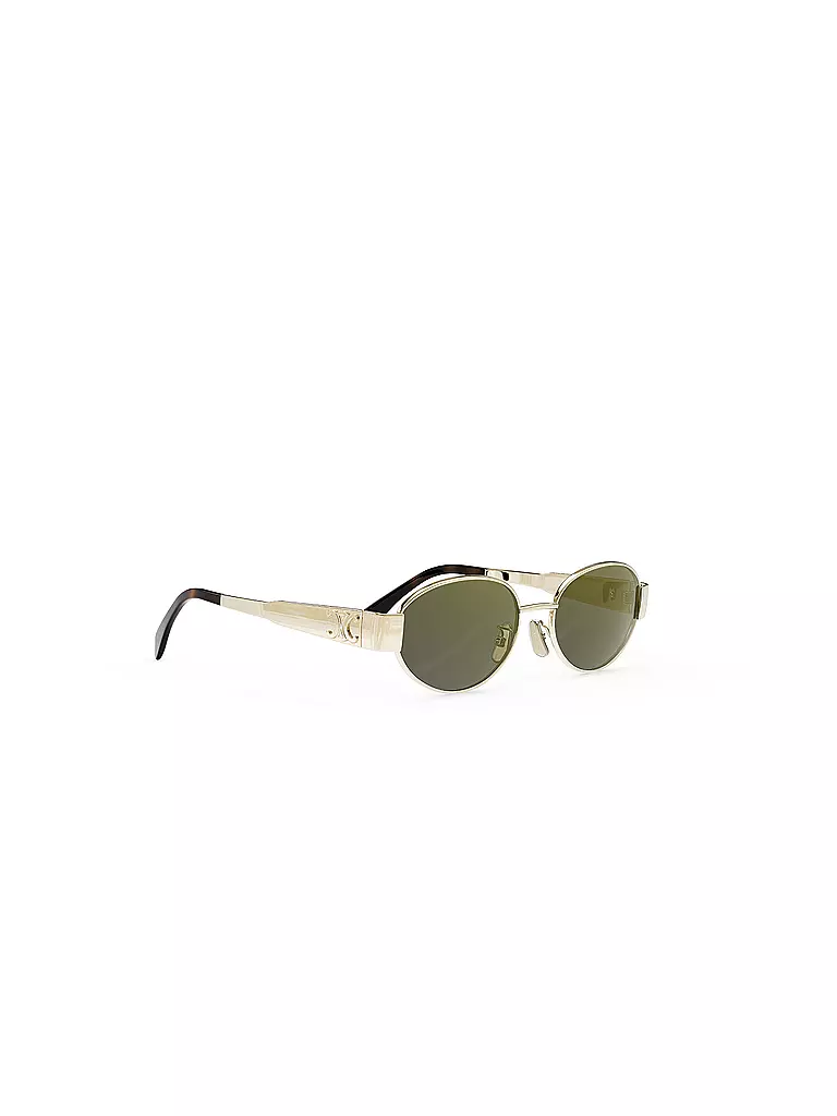 CELINE | Metal Triomphe goldene ovale Sonnenbrille | gold