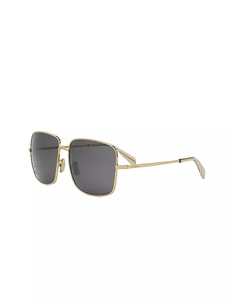 CELINE | Rhinestone Triomphe goldene eckige Sonnenbrille | gold