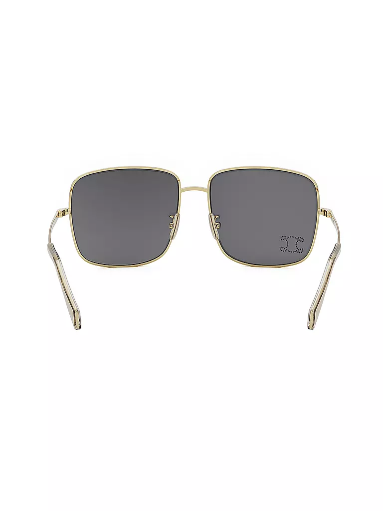 CELINE | Rhinestone Triomphe goldene eckige Sonnenbrille | silber