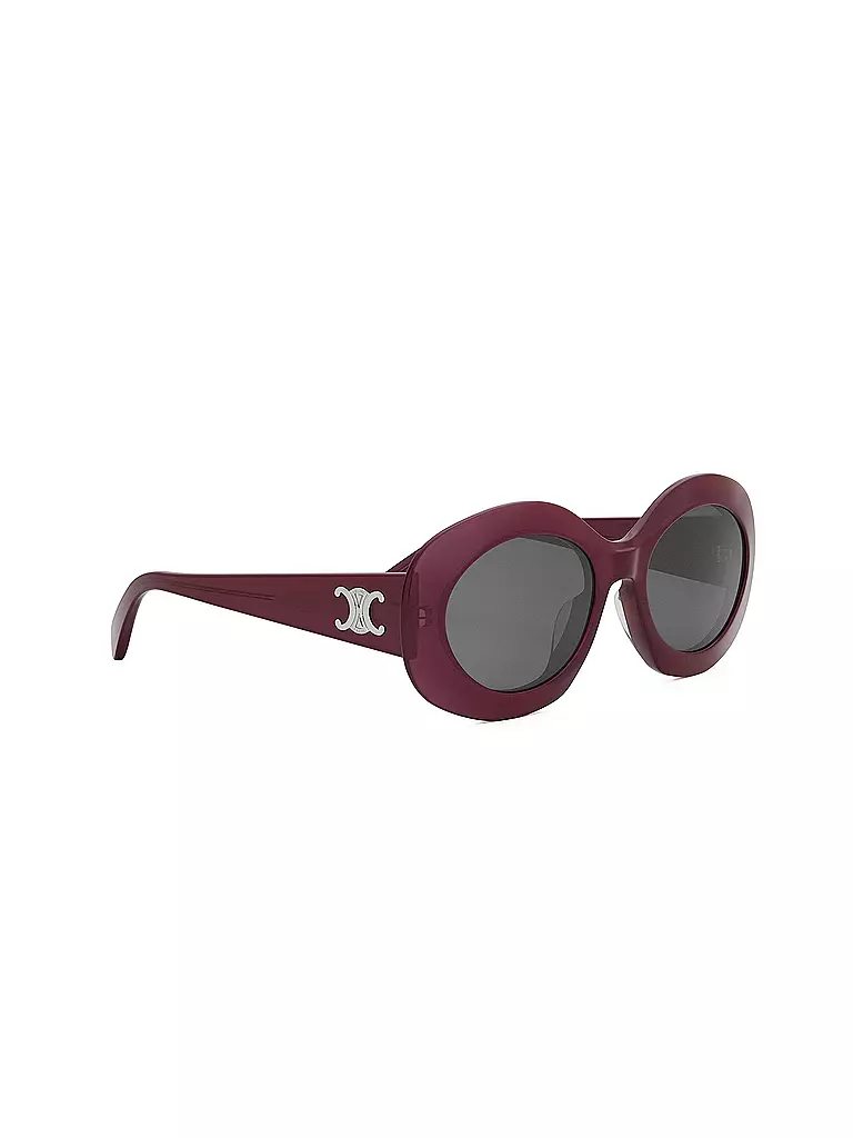 CELINE | Triomphe rote runde Sonnenbrille | dunkelrot