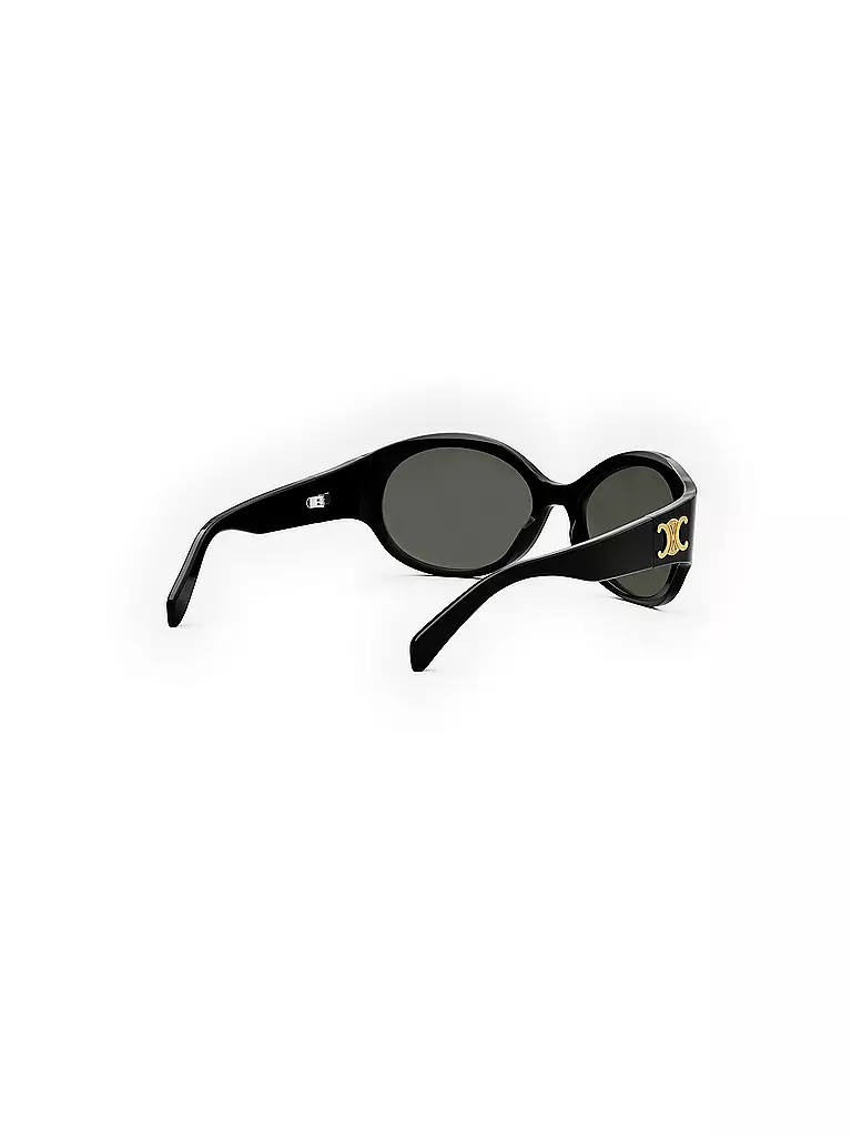 CELINE | Triomphe schwarze ovale Sonnenbrille | schwarz