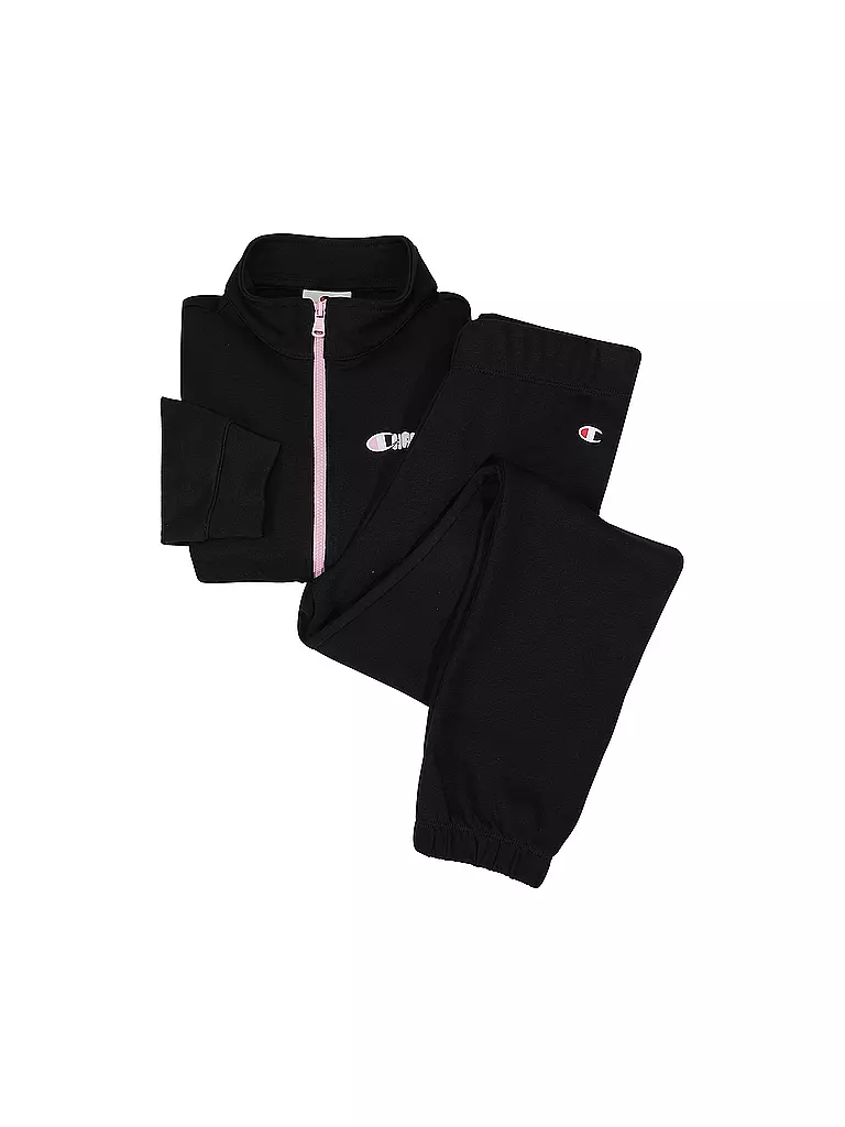 CHAMPION | Mädchen Jogger Set 2tlg Sweatjacke/Jogginghose  | schwarz