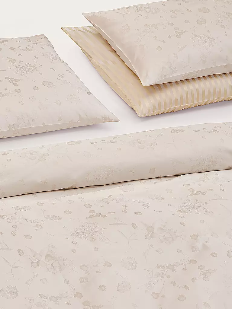 CHRISTIAN FISCHBACHER | Jacquard Kissenbezug FIORI PASTELLO 70x90cm Ivory | beige