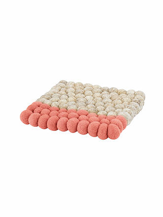 CILIO | Untersetzer LANA DUE Wolle Beige-Coral