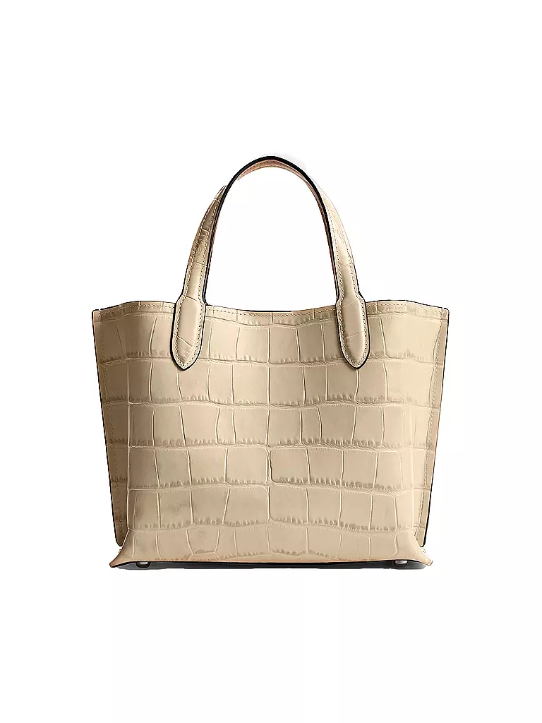 COACH | Ledertasche - Umhängetasche WILLOW TOTE 24 CROCO | creme